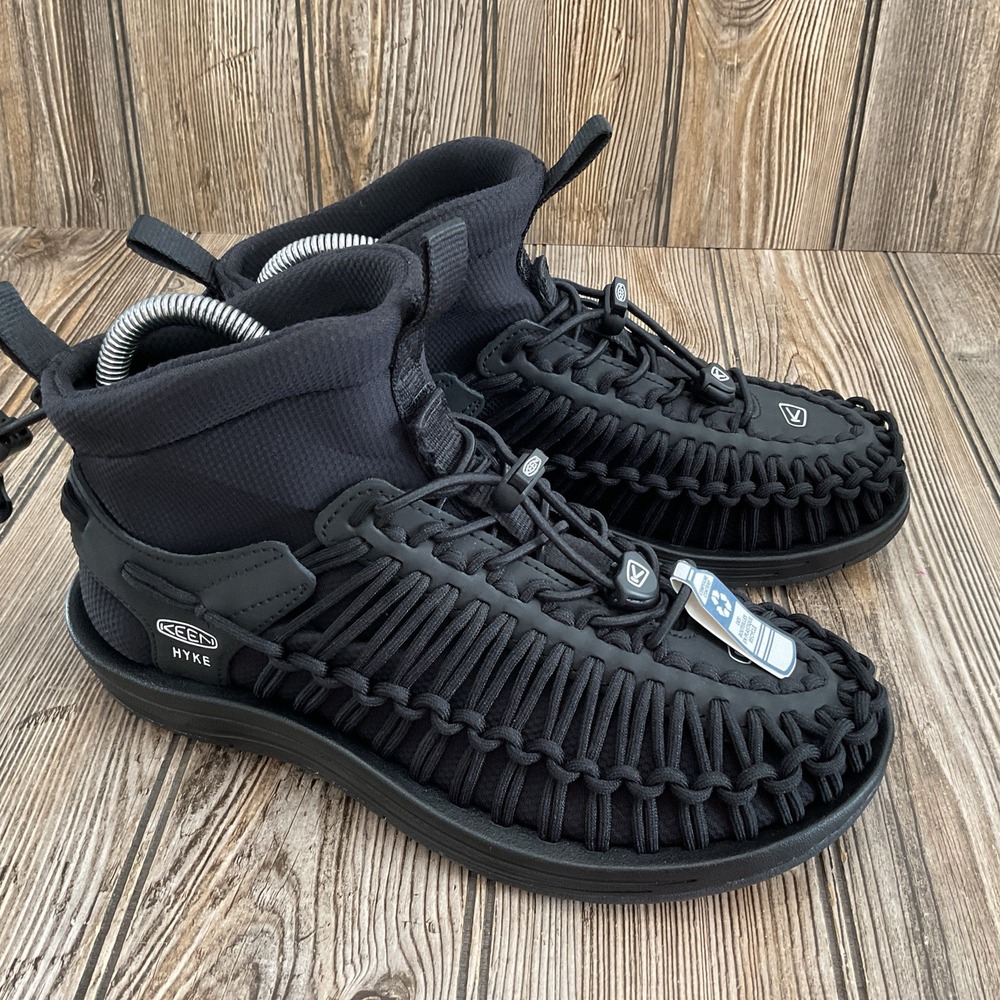 Keen X HYKE Uneek Shoes High Top Mid Cord Black Hiking Hike Size Women's 7.5 NEW